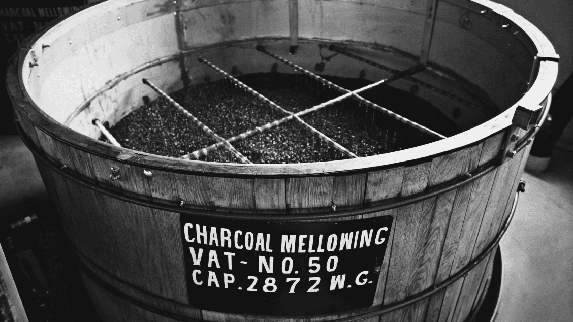 Charcoal mellowing vat black and white