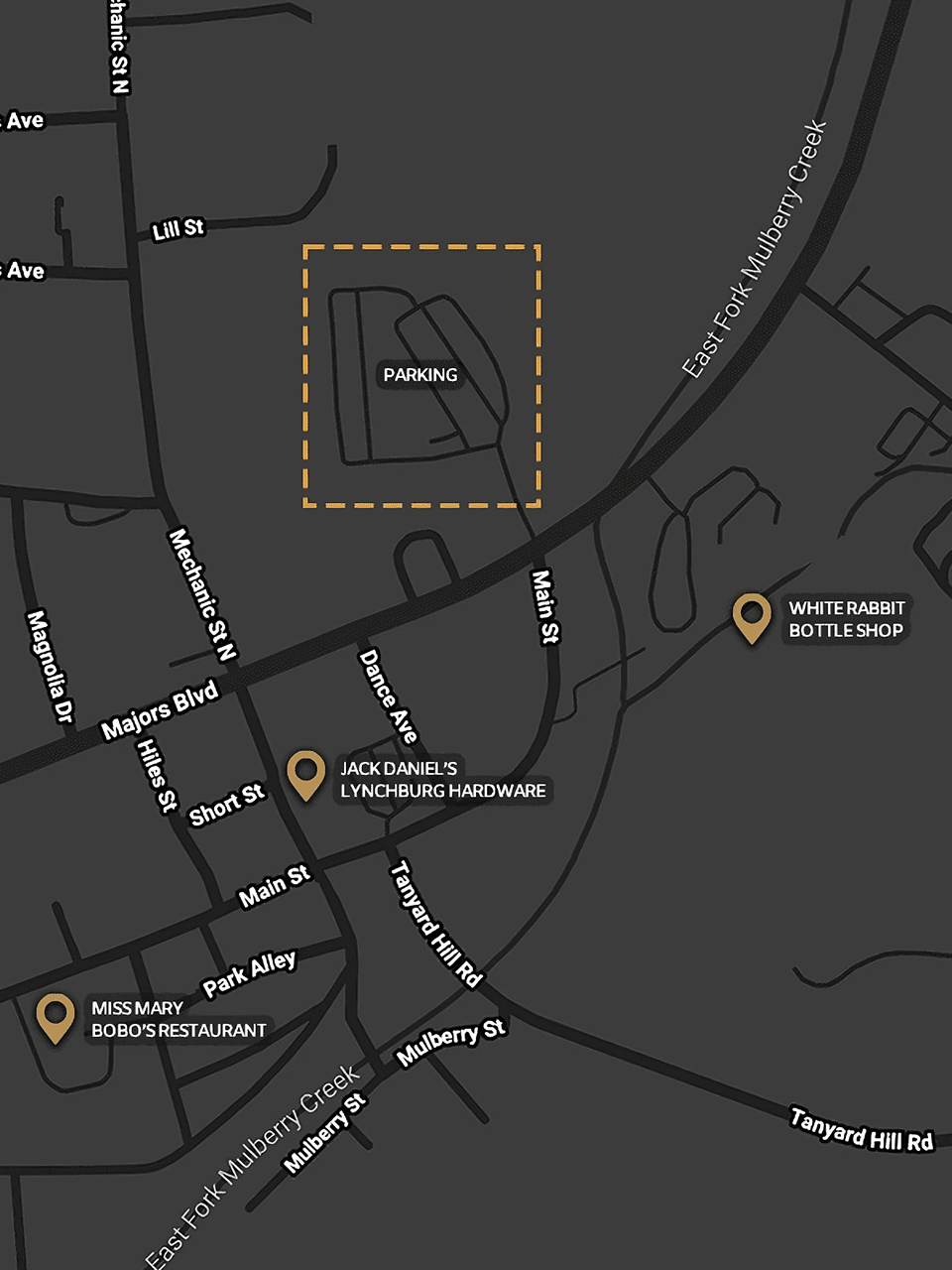 White Rabbit Bottle Shop Map