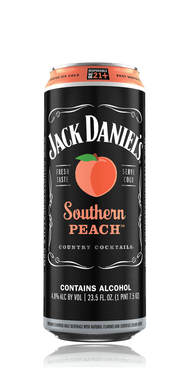 Southern Peach country cocktail - with reflection