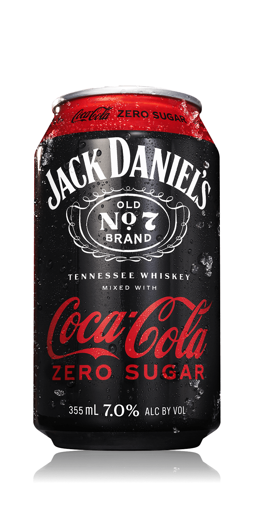 coca cola zero - with reflection